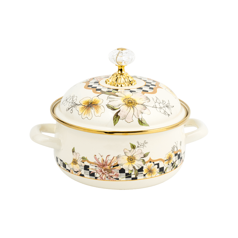 Oală în formă de persimmon cu două mânere cu două mânere cu două mânere