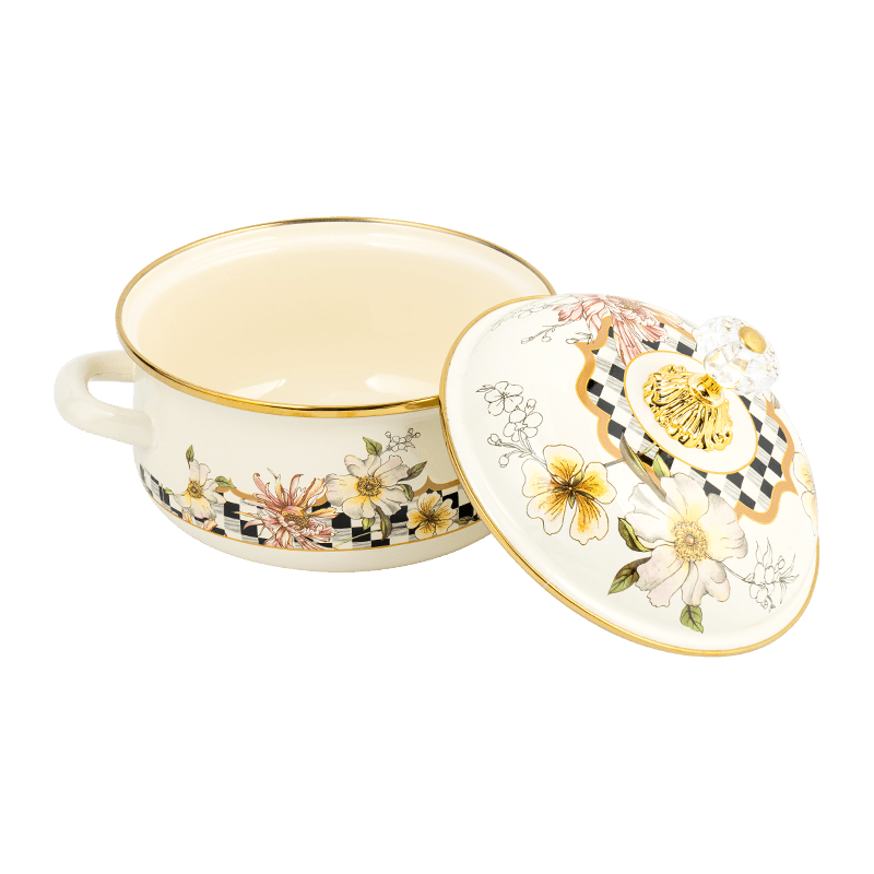 Oală în formă de persimmon cu două mânere cu două mânere cu două mânere