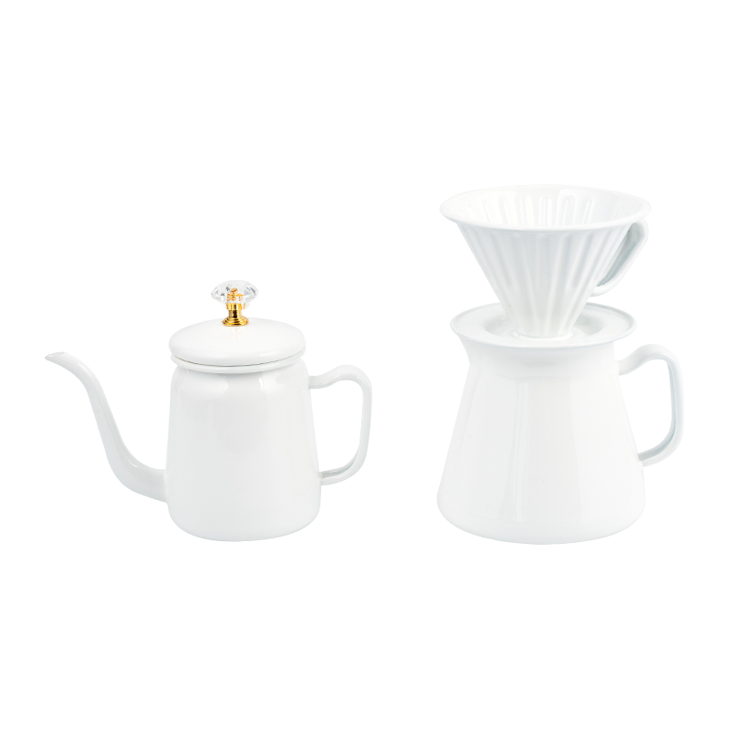 Set de ustensile de cafea email Set de ustensile de cafea email